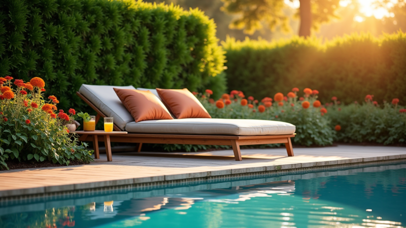 Aménager un coin détente dans votre jardin et autour de la piscine