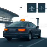 Illustration d’un trajet en taxi vers l’aéroport d’Orly dans un contexte de départ maîtrisé. L’image évoque la fiabilité, l’anticipation et la sérénité pour les voyageurs pressés.